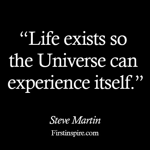 Life exists so the Universe can experience itself.